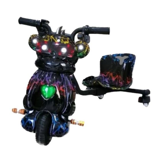 صورة سكوتر ميني كهربائي للأطفال بتصميم دب و3 عجلات